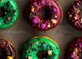 Donuts con cobertura y M&M´s