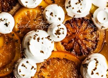 Tarta filo de lemon curd y naranja sanguina