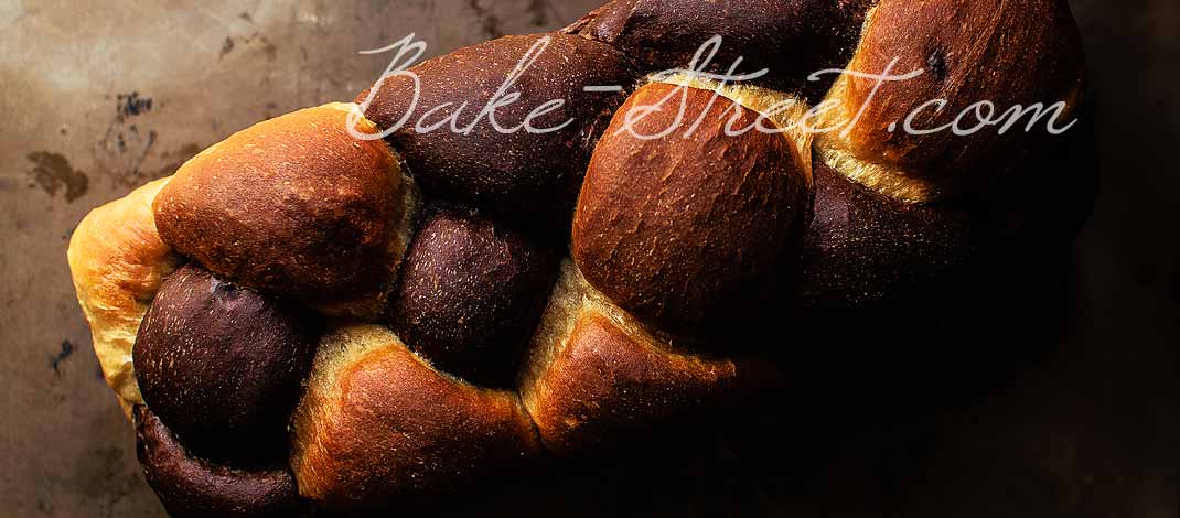 Braided bread, cocoa and cherry {Video recipe}