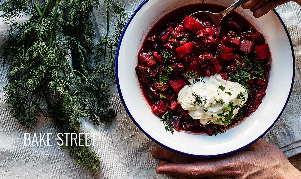 Borscht, traditional Ukrainian soup