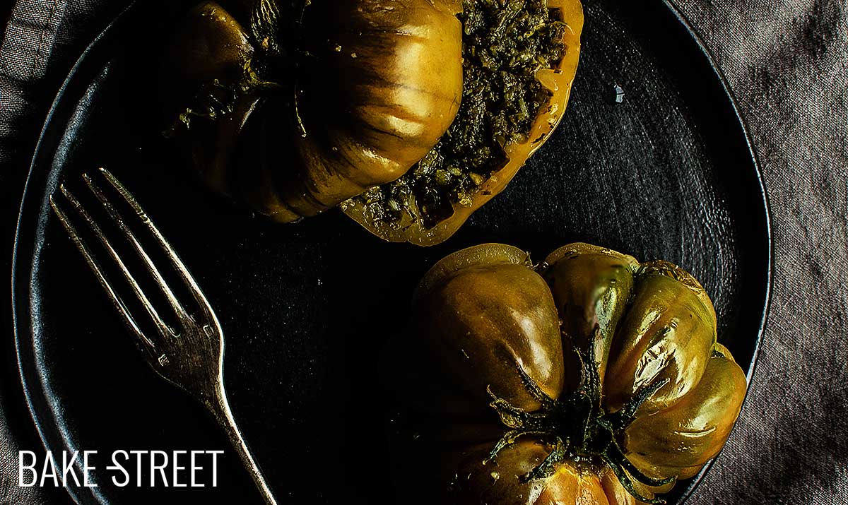 Georgian-style fermented green tomatoes