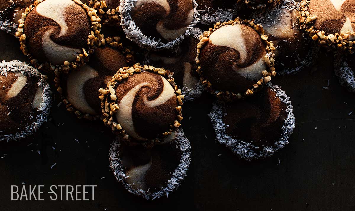 Chocolate spiral cookies