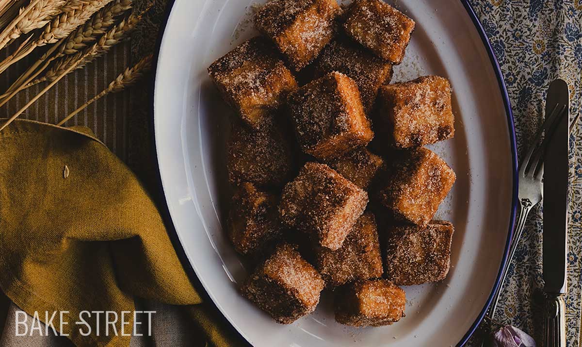 Fried milk, traditional Spanish recipe