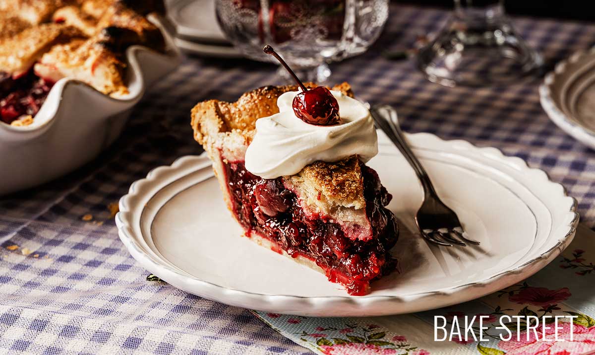 Cherry Pie with flaky pie crust