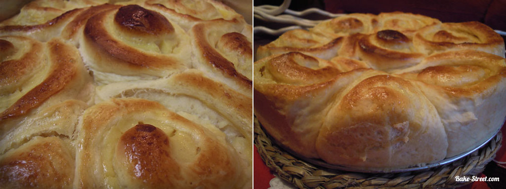 Chinois relleno de crema pastelera
