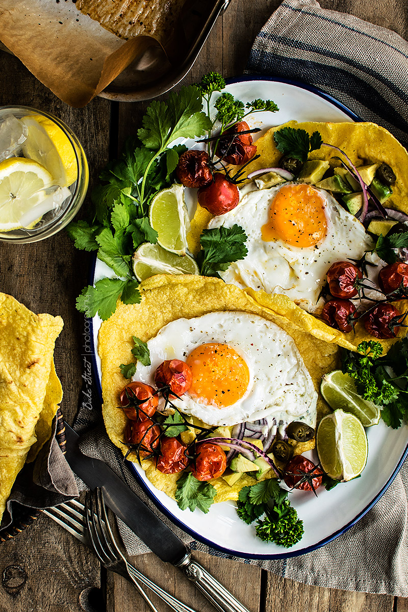  Tortillas de maíz con huevos a la plaza