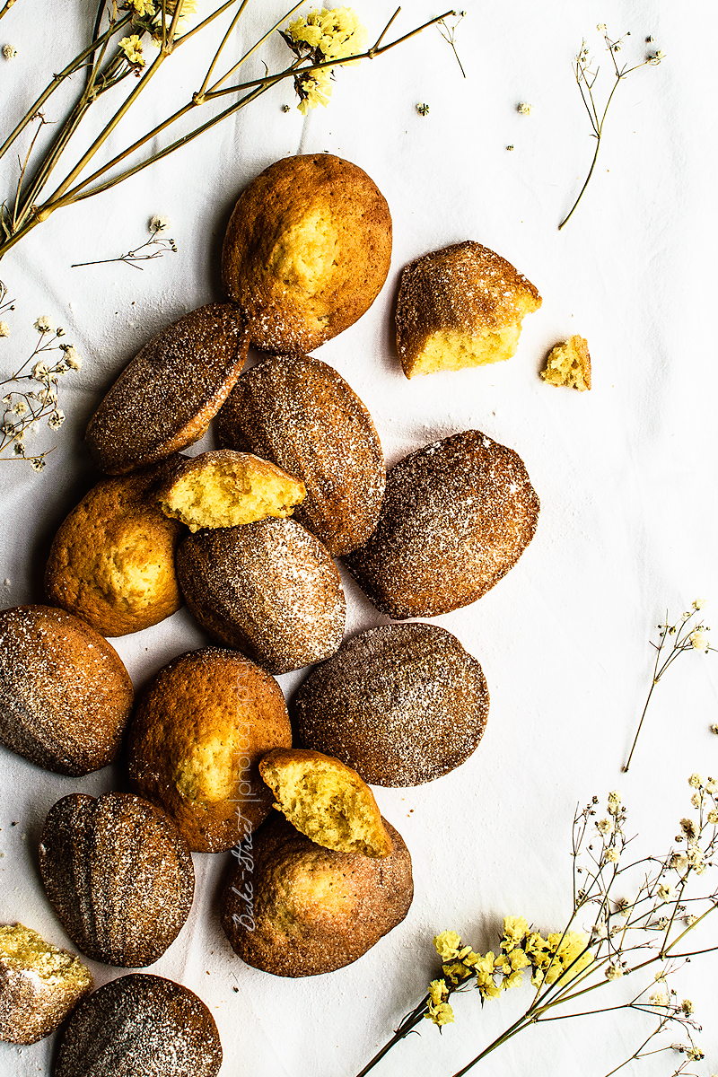 Madeleines de beurre noisette y naranja