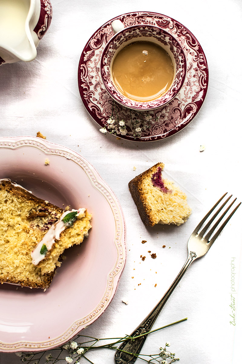 Loaf Cake de frambuesas y limón