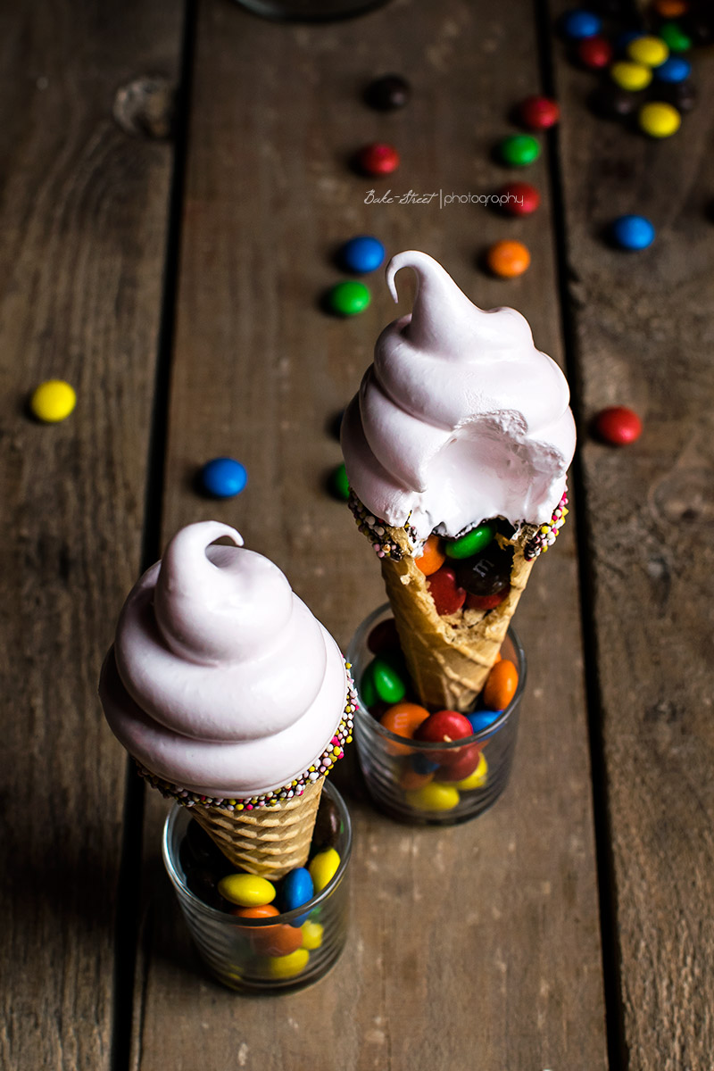 Helados de marshmallows y M&M´s