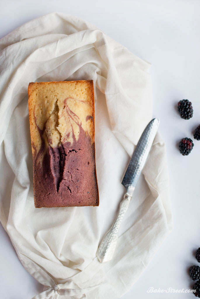 Marble Potato & Blackberry Pound Cake