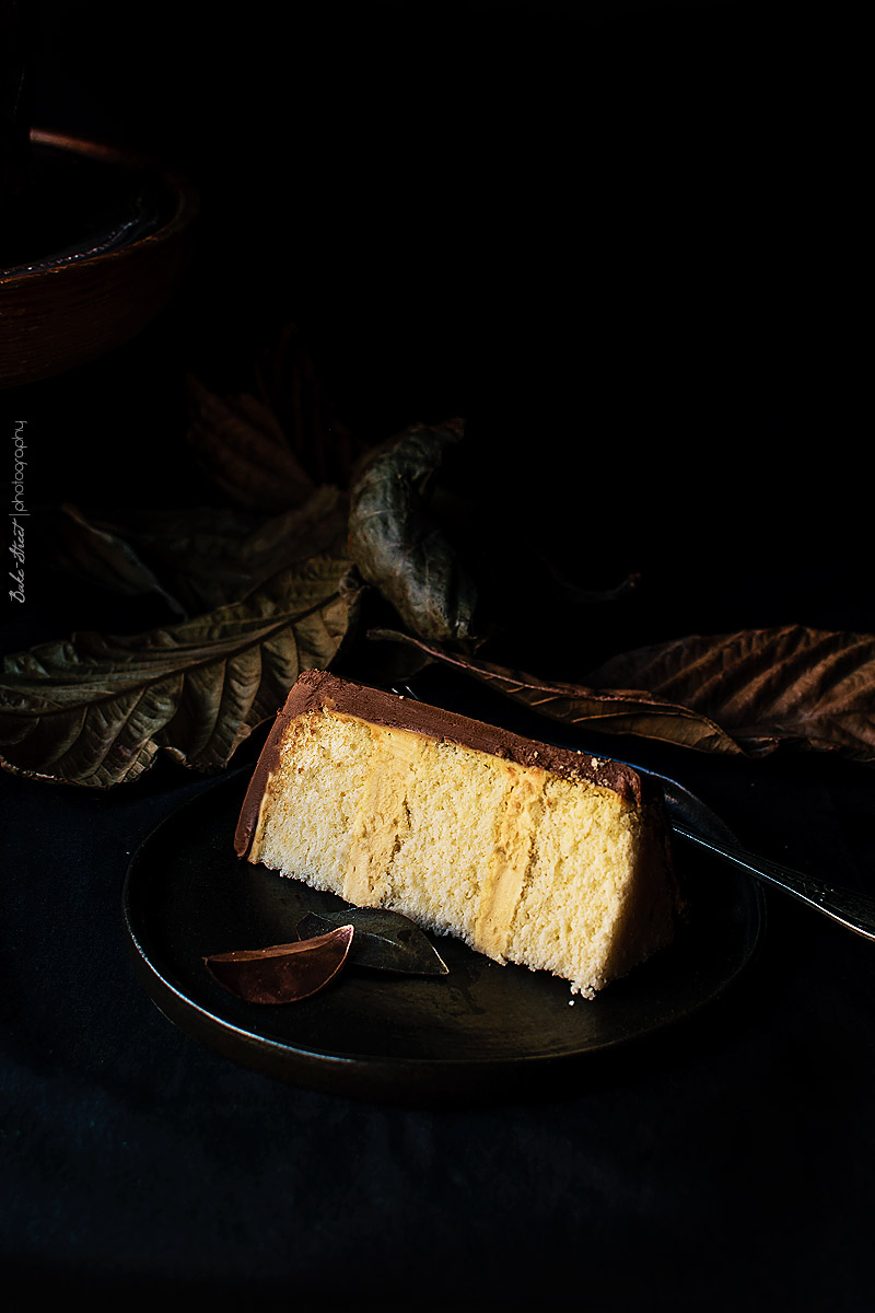 Tarta de otoño, chocolate y caramelo