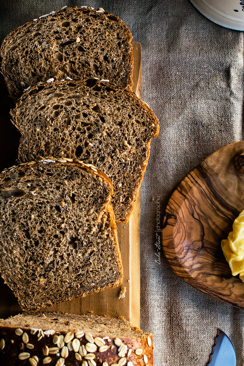 Pan de molde de semillas y tres maltas