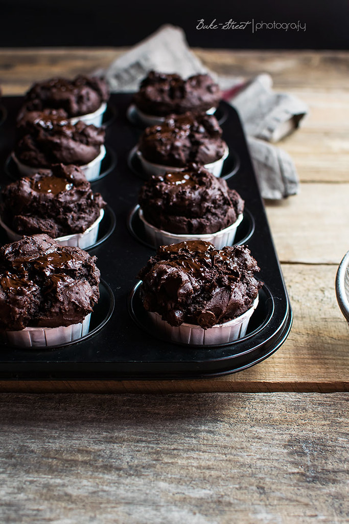 Muffins de aguacate y chocolate