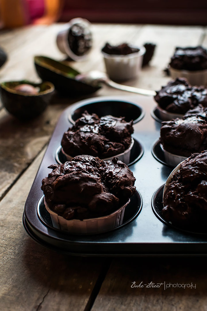 Muffins de aguacate y chocolate