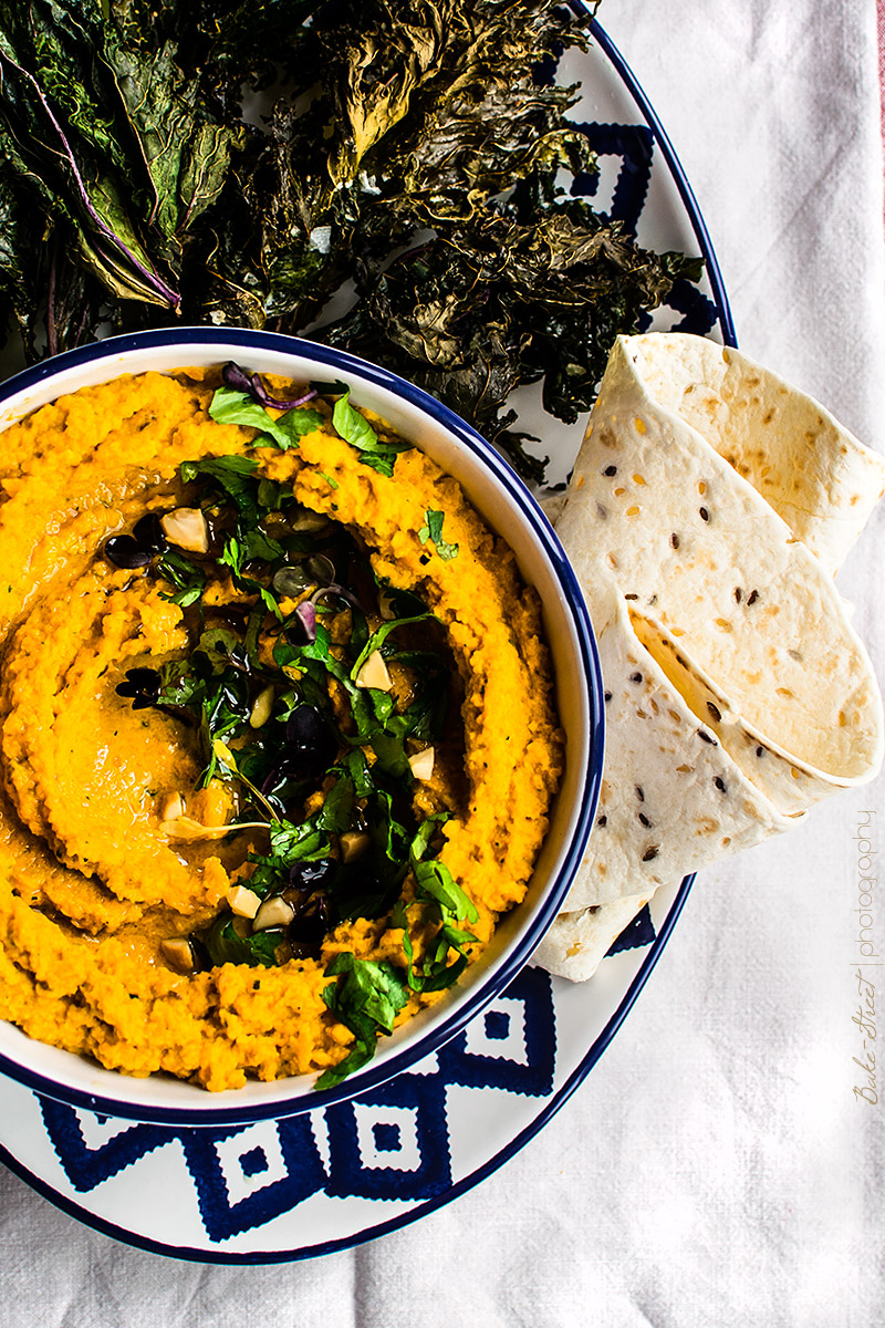 Dip de zanahoria y garbanzo con harissa