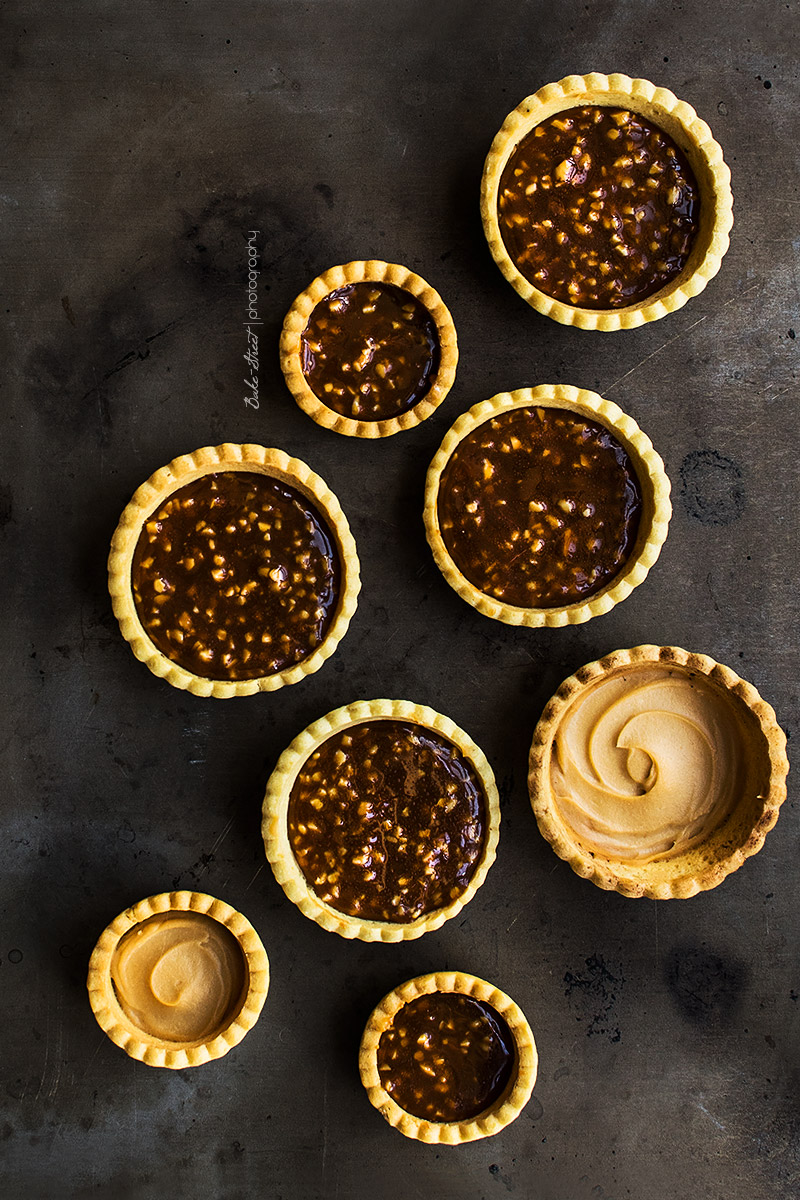 Tartaletas de caramelo y nougat