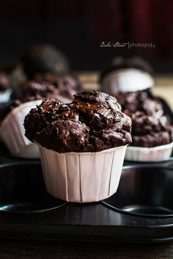 Muffins de aguacate y chocolate