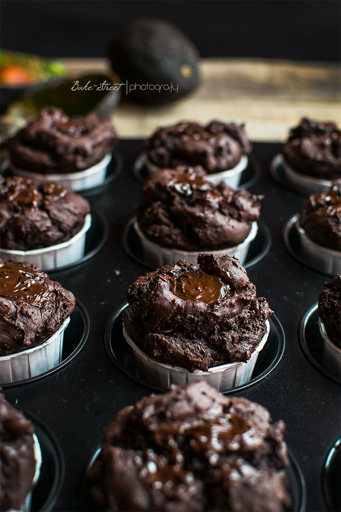 Muffins de aguacate y chocolate