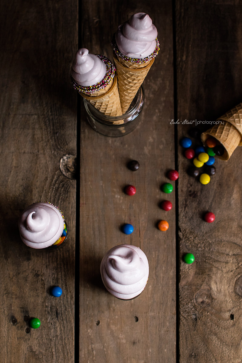 Helados de marshmallows y M&M´s